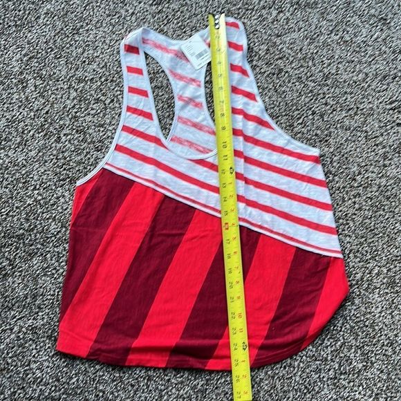 Free People Red and White‎ Striped Tank Top - Picture 7 of 11